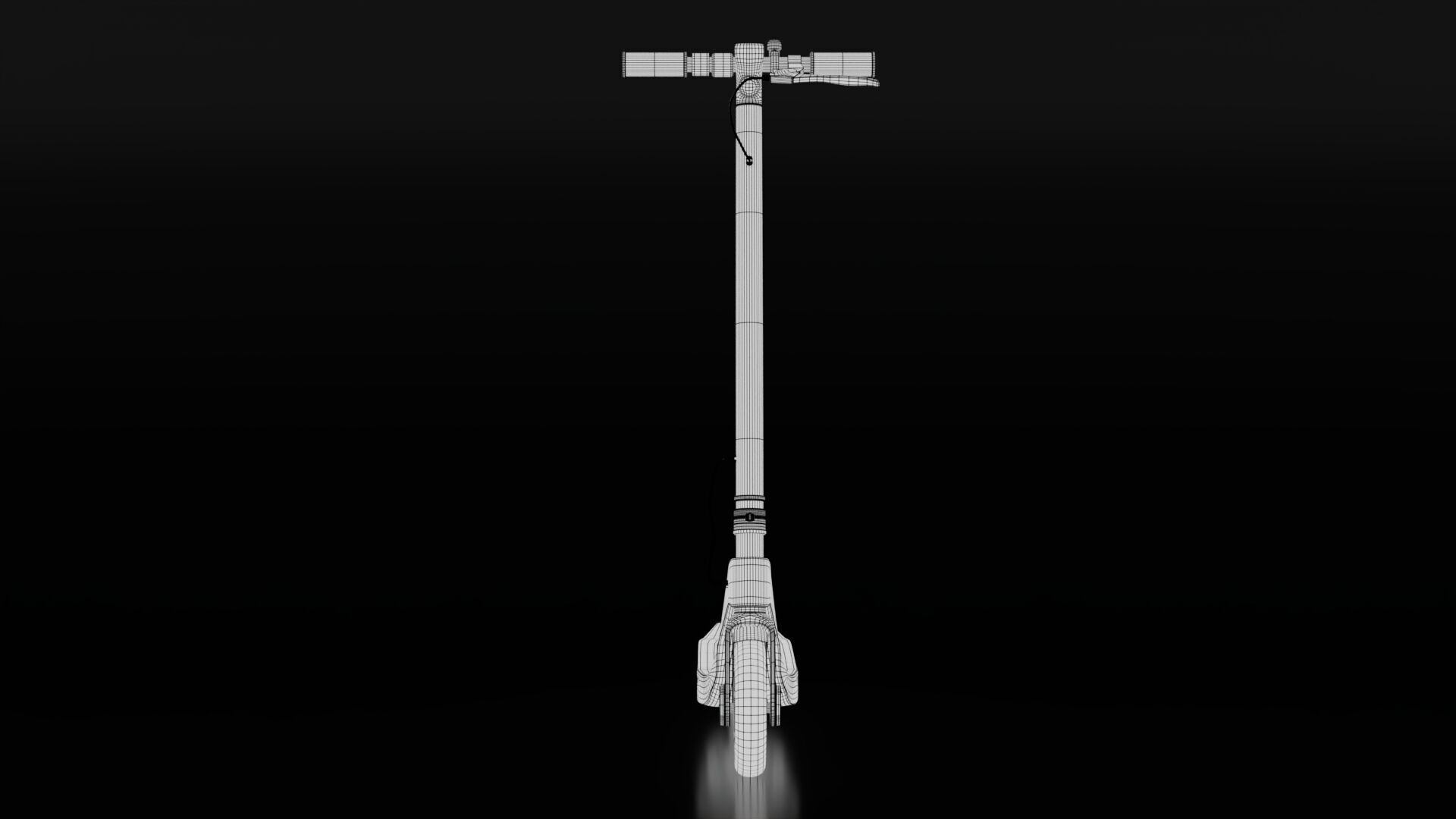 Electric Kick Scooter Low-poly 3D model_11