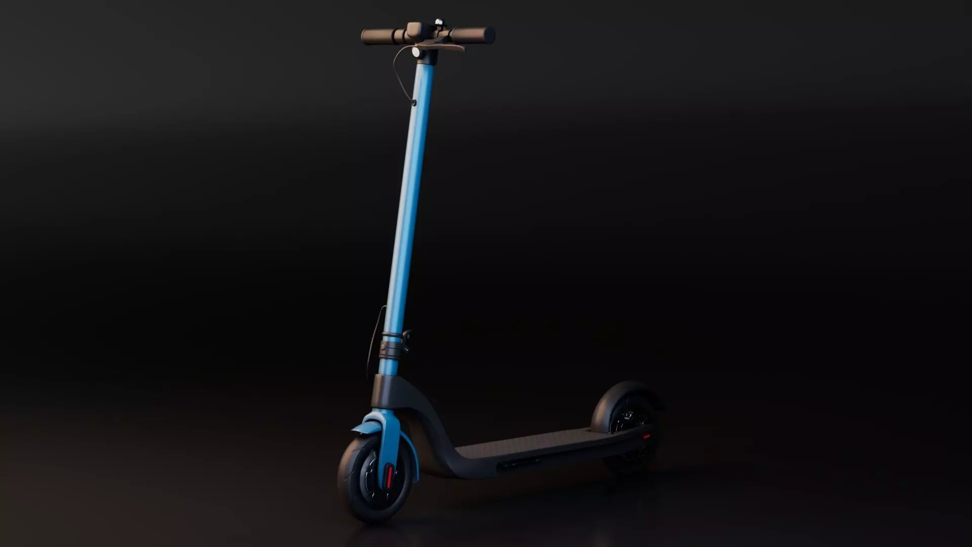 Electric Kick Scooter Low-poly 3D model_0