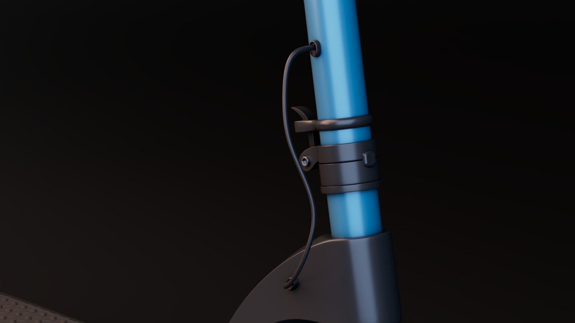 Electric Kick Scooter Low-poly 3D model_1