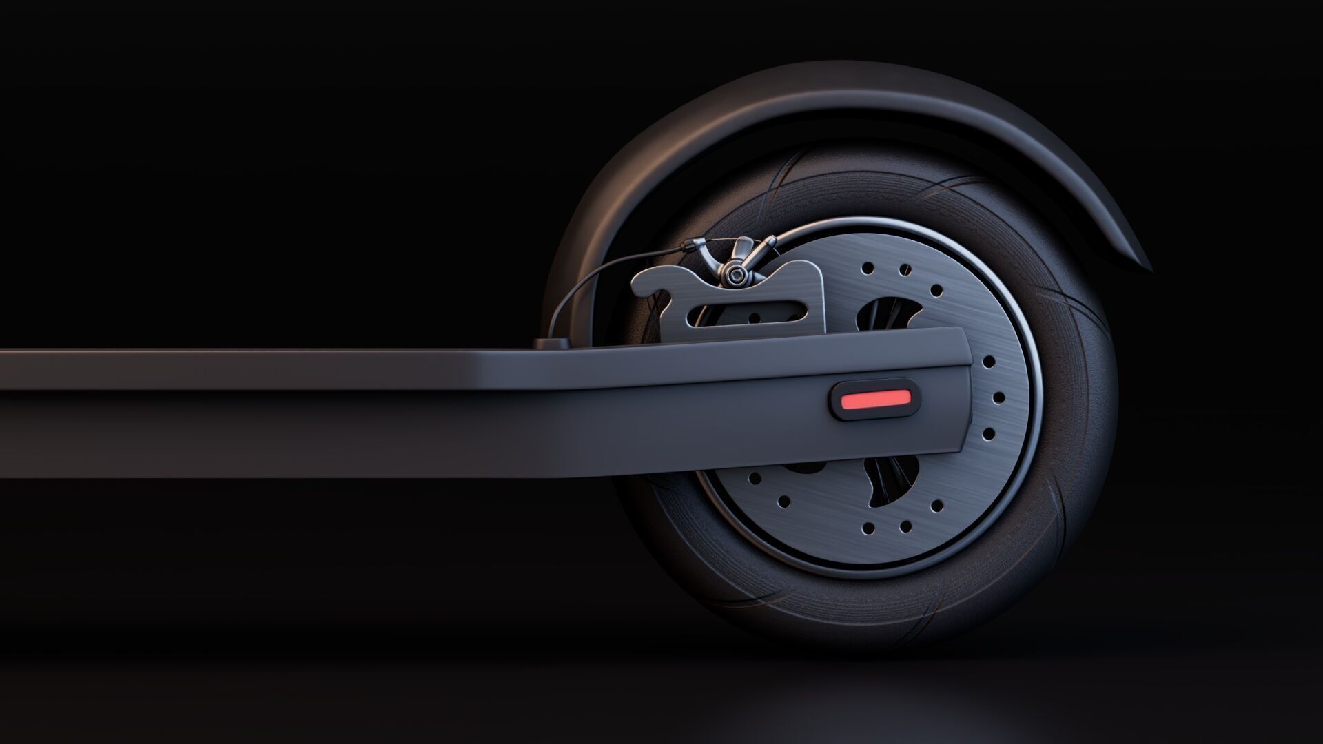 Electric Kick Scooter Low-poly 3D model_8