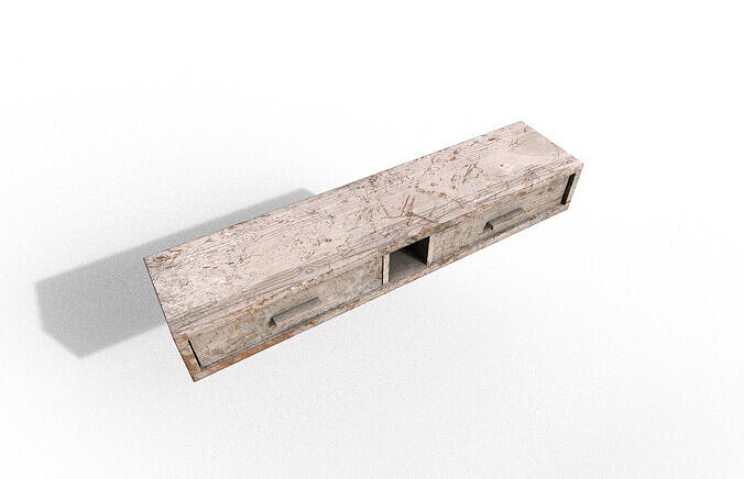 Old Modern Furniture 3D Model Terror Low-poly 3D model