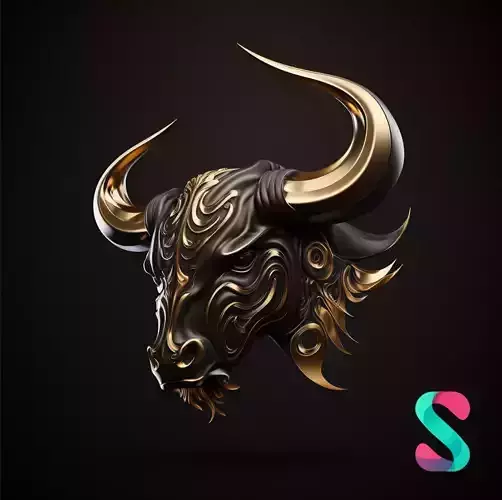 Ornamental Bull Head Wall Decor 3D Printable STL Files