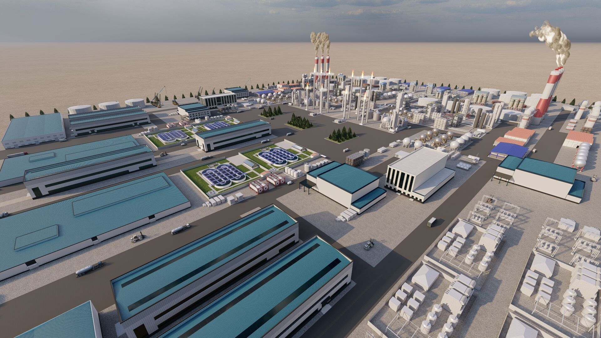 Petrochemical-Complex and Oil Gas Rig-Refinery power plant 3D model_25
