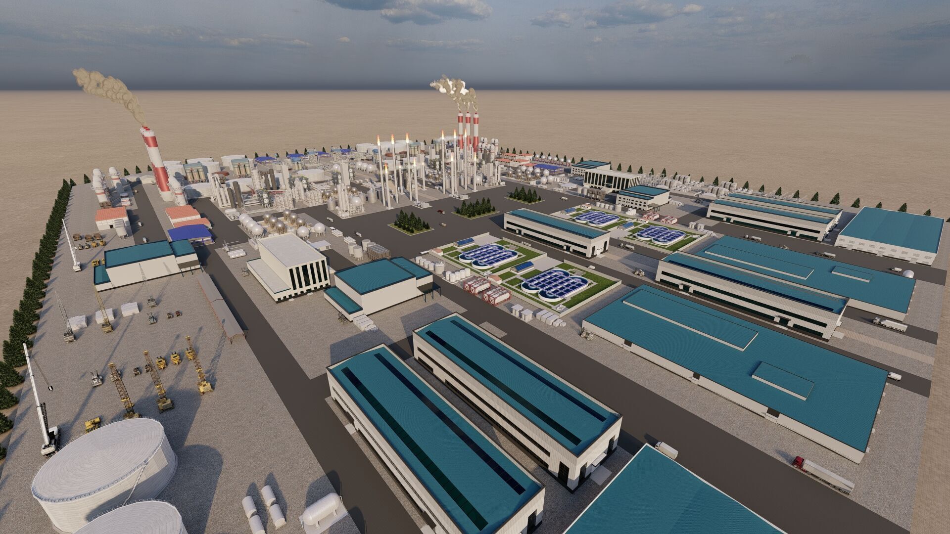 Petrochemical-Complex and Oil Gas Rig-Refinery power plant 3D model_27