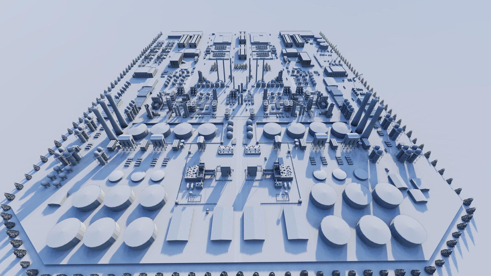 Petrochemical-Complex and Oil Gas Rig-Refinery power plant 3D model_10