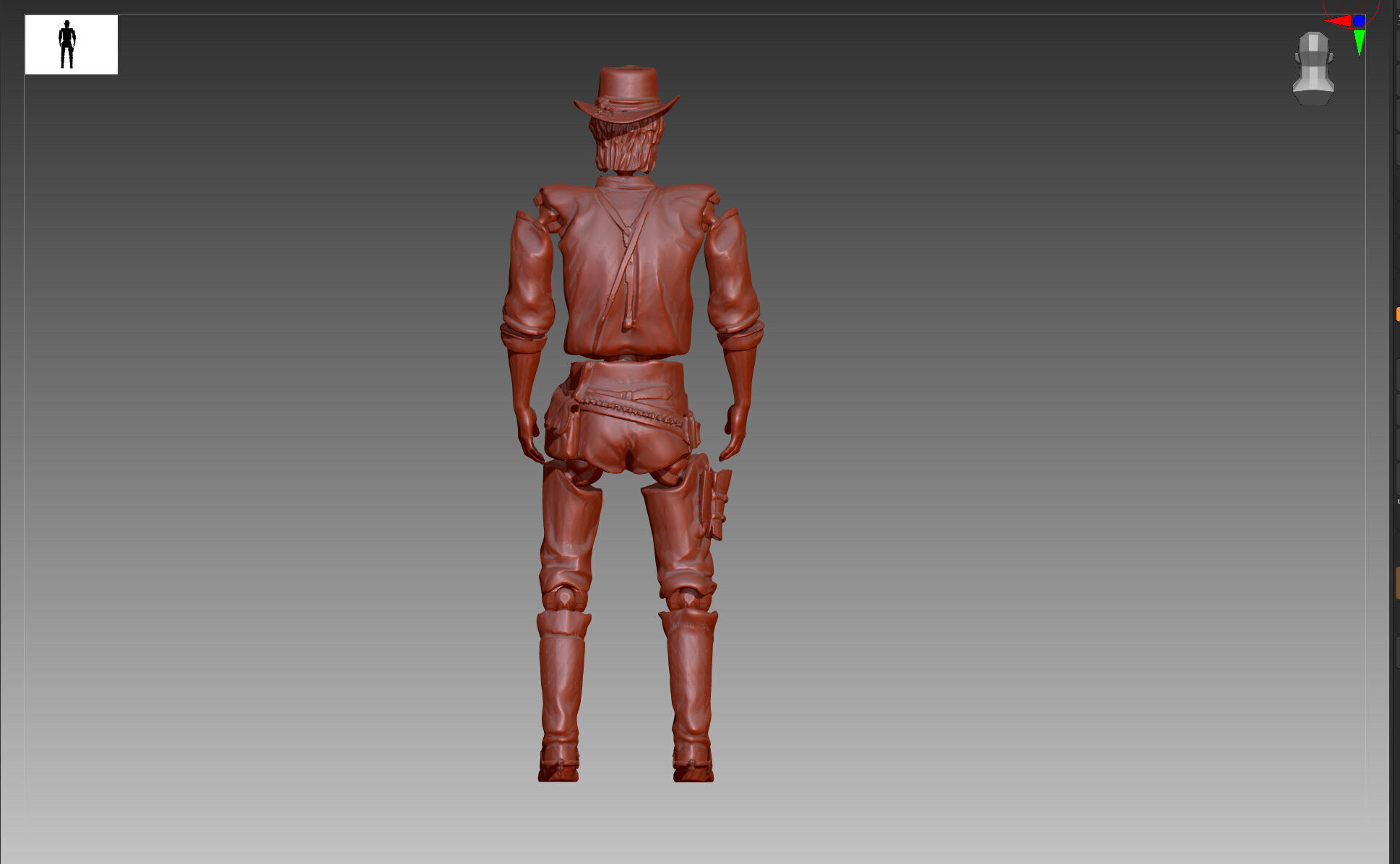 Arthur Morgan Red Dead Redemption 2 Action Figure STL and OBJ 3D print model_5
