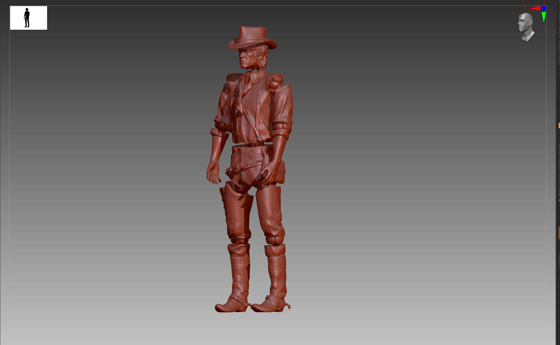 Arthur Morgan Red Dead Redemption 2 Action Figure STL and OBJ 3D print model_2