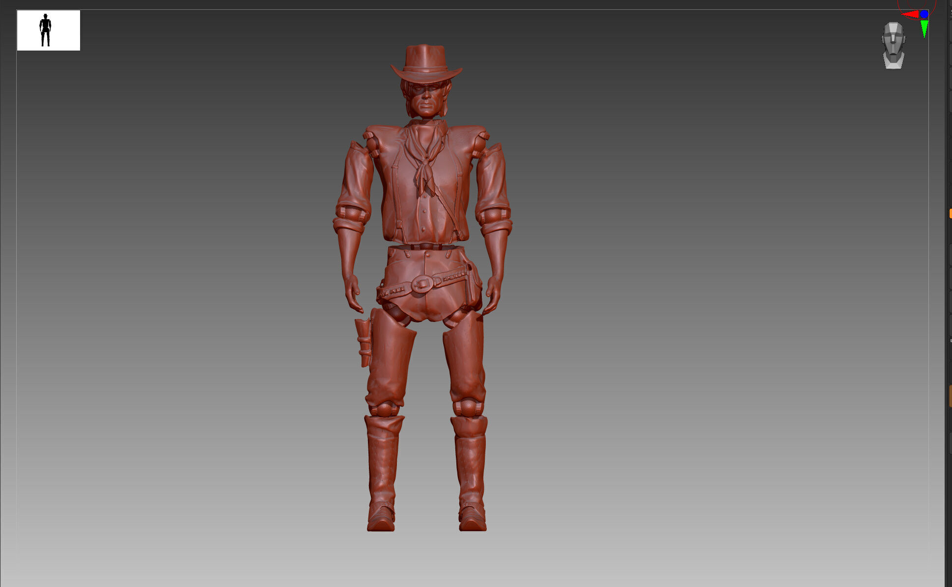 Arthur Morgan Red Dead Redemption 2 Action Figure STL and OBJ 3D print model_1