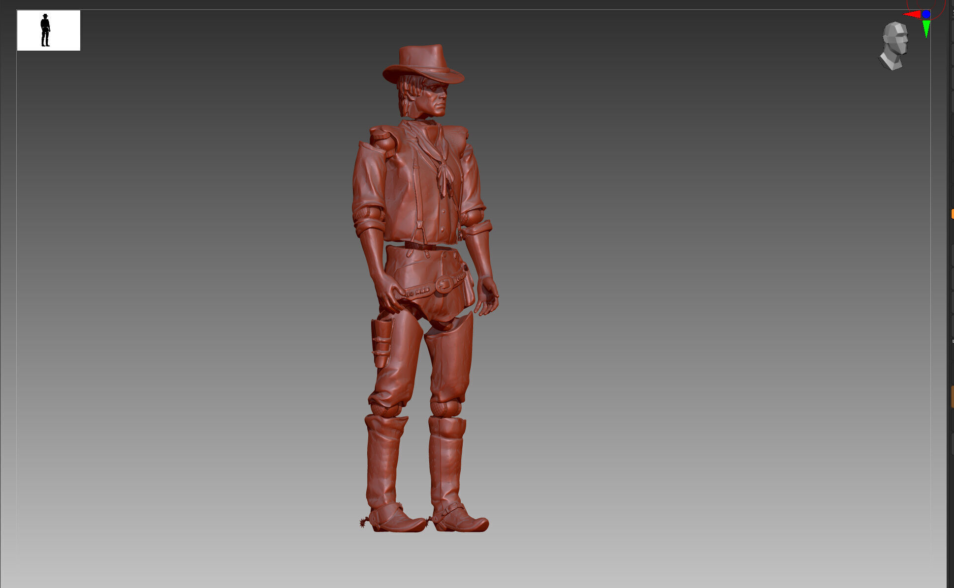 Arthur Morgan Red Dead Redemption 2 Action Figure STL and OBJ 3D print model_8