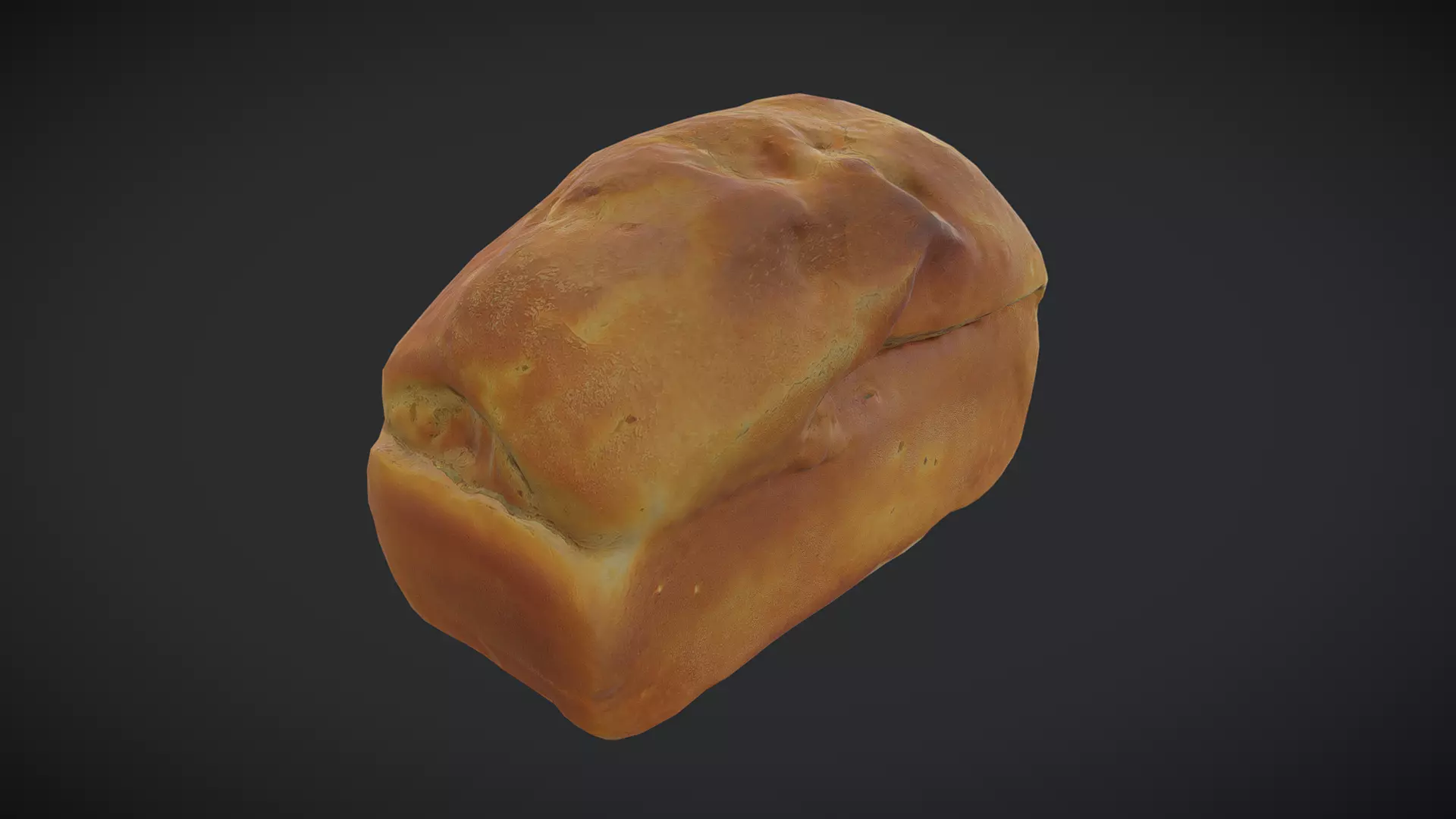 Bread Low-poly 3D model_0