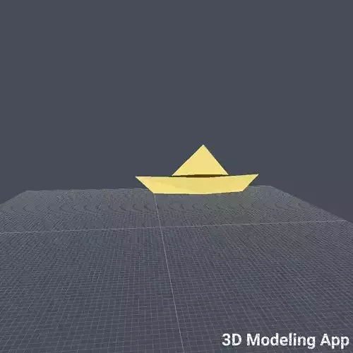 Low poly paper boat 