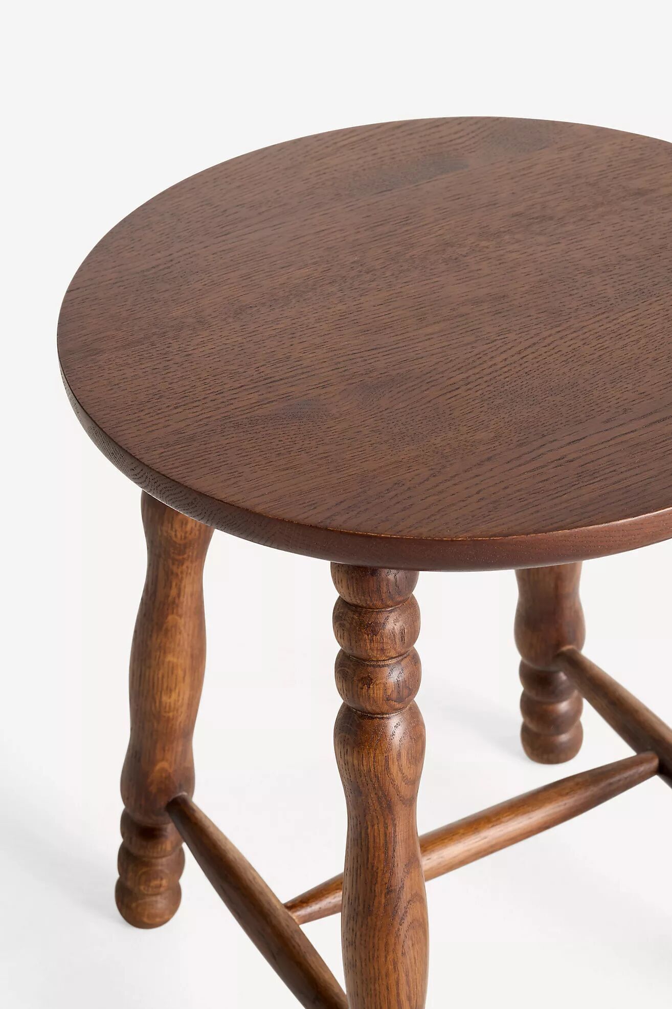 Pierre Turned Wood Stool 3D model_2