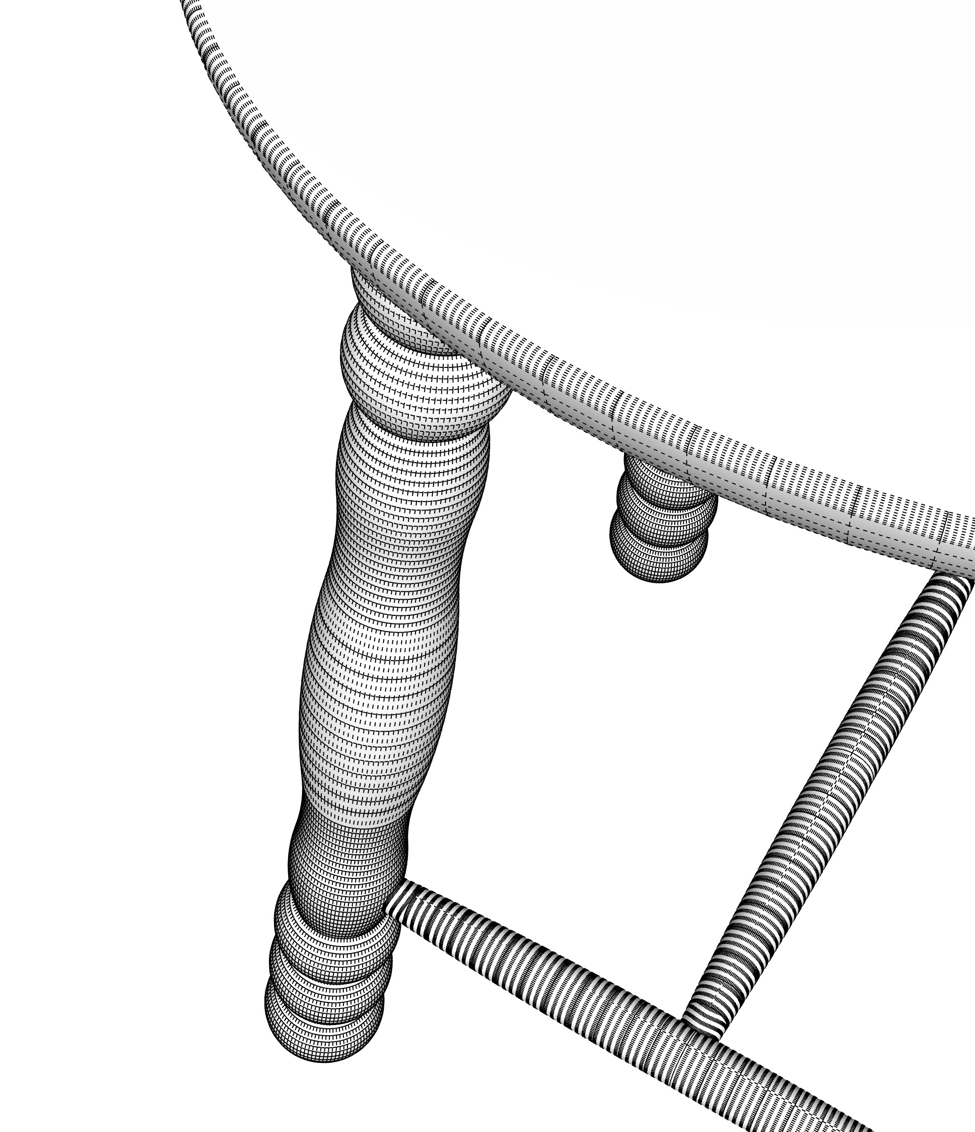Pierre Turned Wood Stool 3D model_11