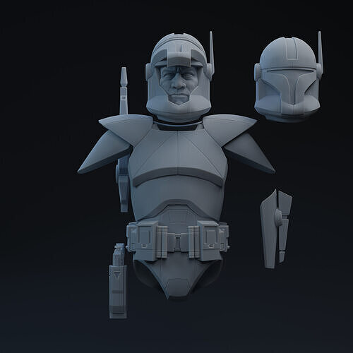 Clone Breaker One-Twelfth Scale Printable Kit 3D print model