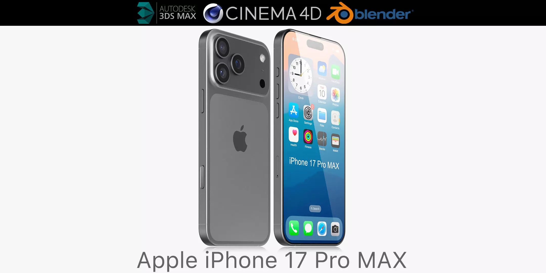 Apple iPhone 17 pro MAX v2 3D model_0