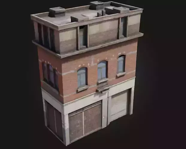 Urban Storefront Building  Versatile City Scene Essential