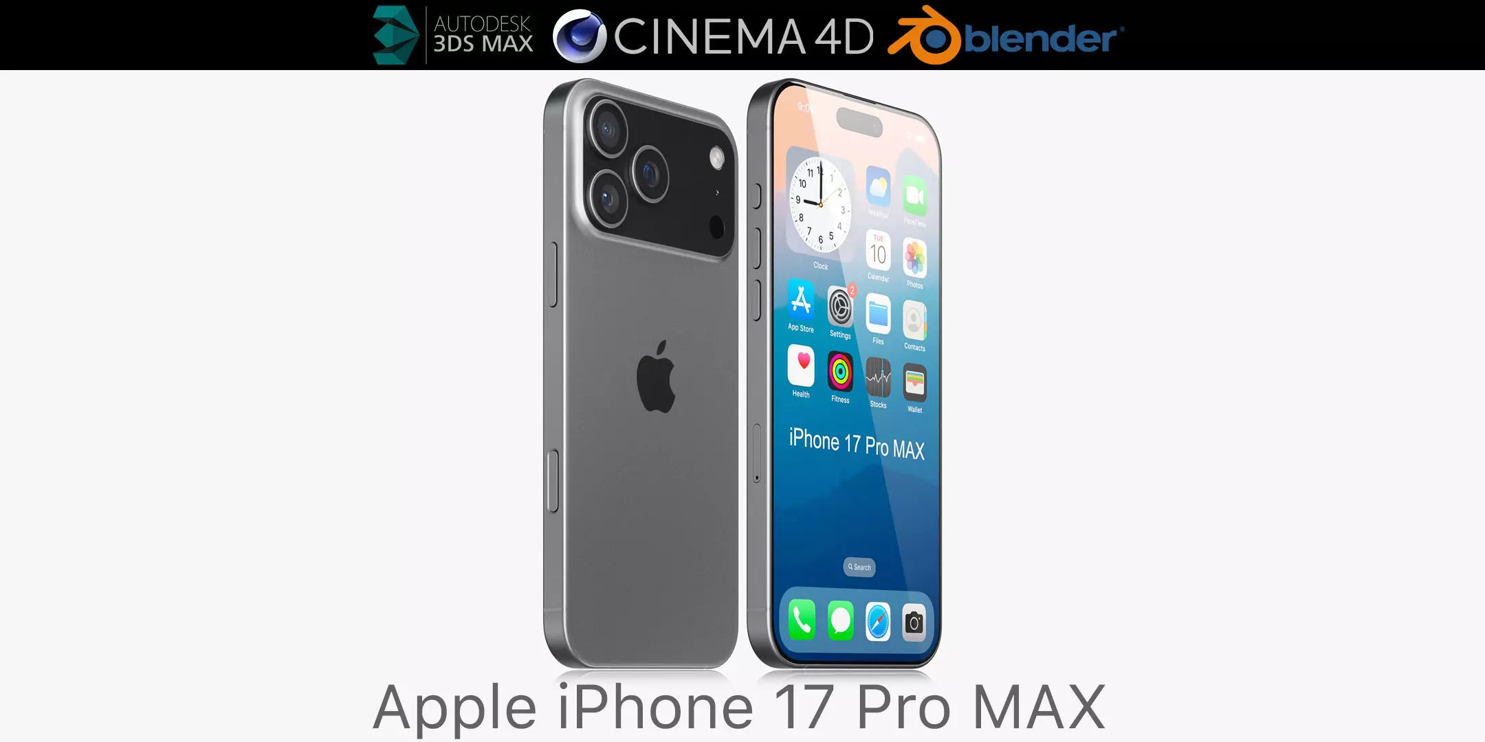 Apple iPhone 17 pro MAX v3 3D model_0