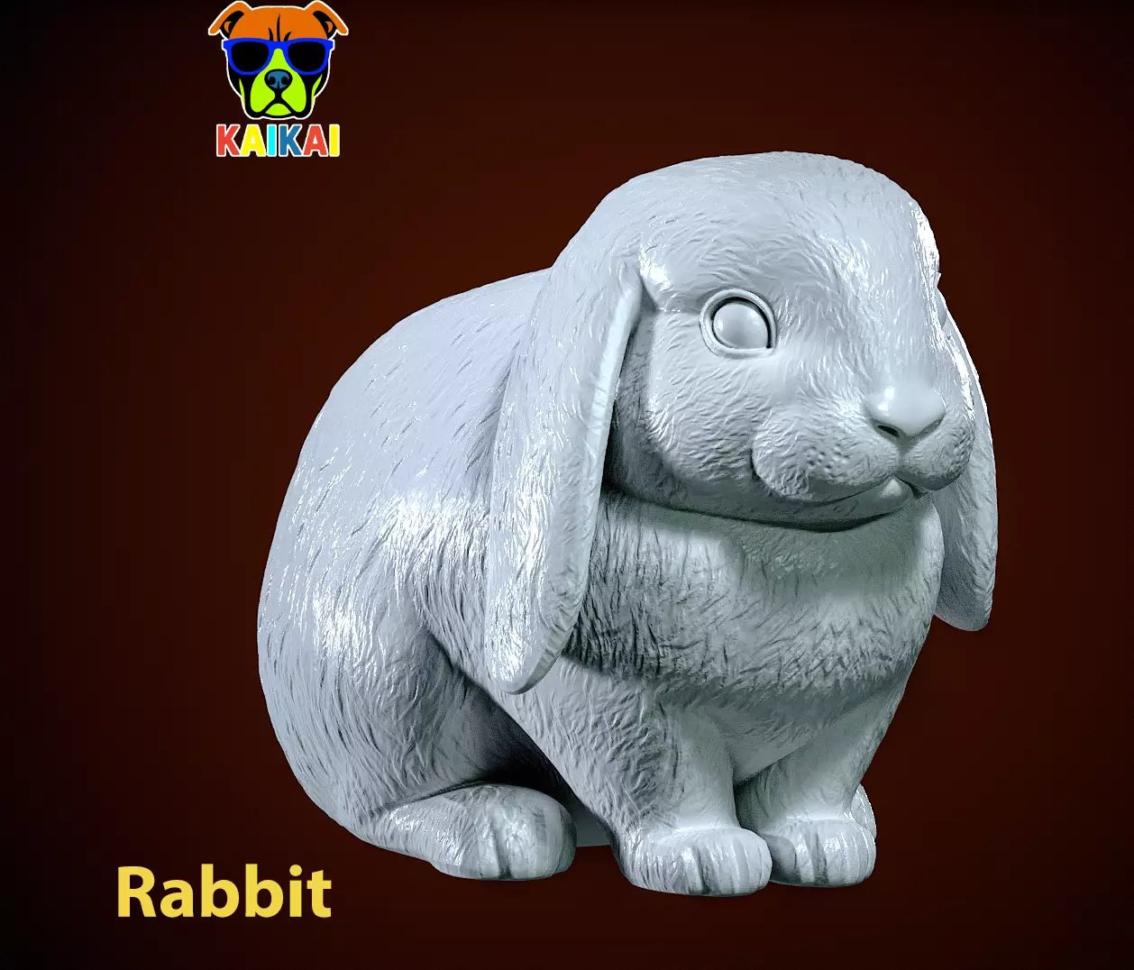 Floppy-eared rabbit urban vibes 3D print model