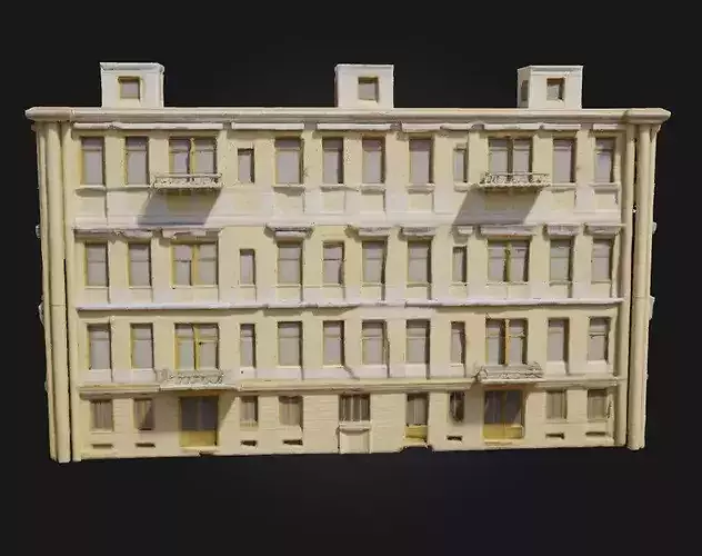 Narrow Flatiron Building  Iconic Wedge-Shaped Urban Marvel 3D model 3
