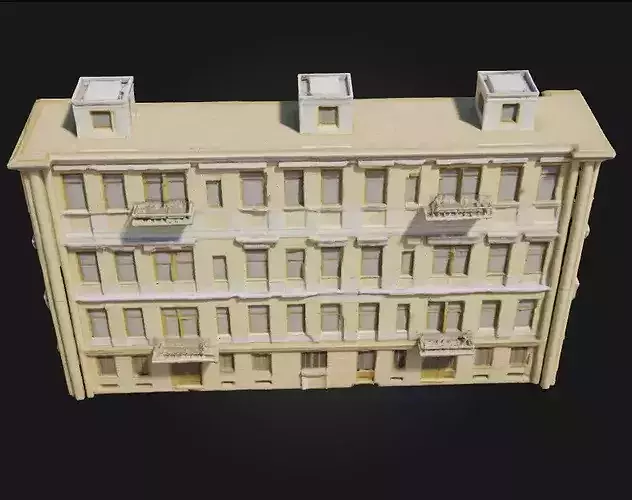Narrow Flatiron Building  Iconic Wedge-Shaped Urban Marvel 3D model 6