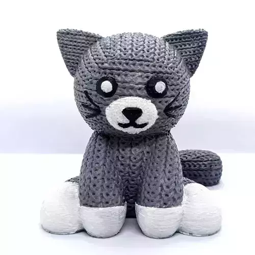 Knitted cat
