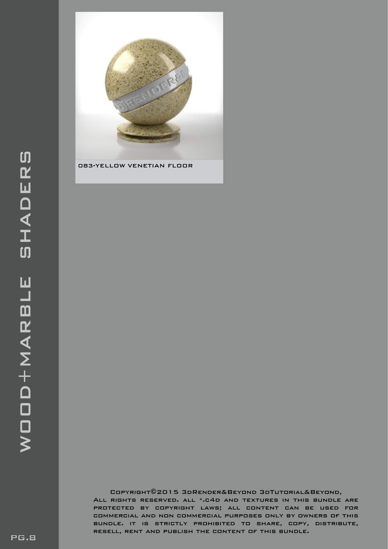 Shaders for VrayforC4D - Bundle 02 Marble and Wood 3D model_9