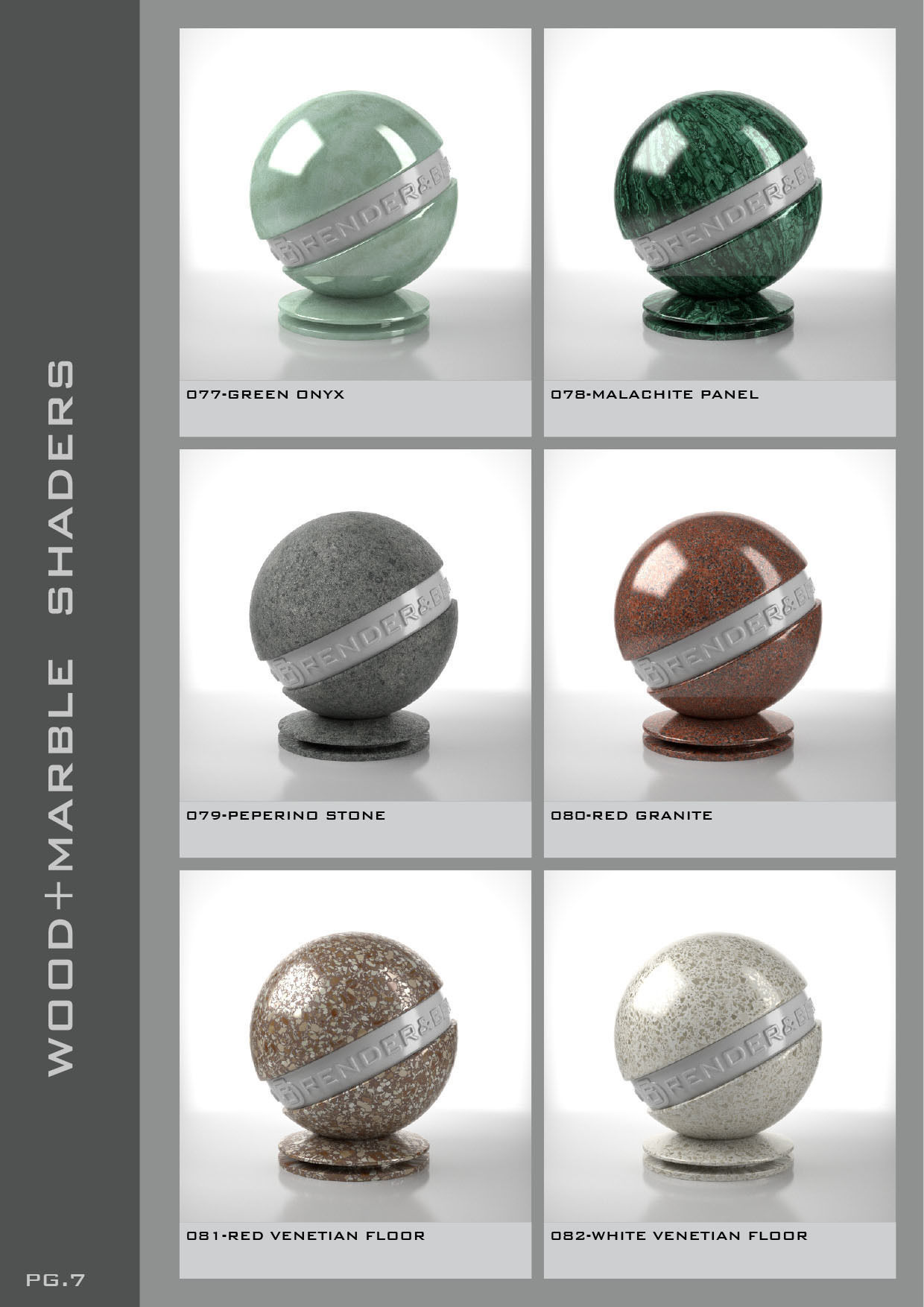 Shaders for VrayforC4D - Bundle 02 Marble and Wood 3D model_8