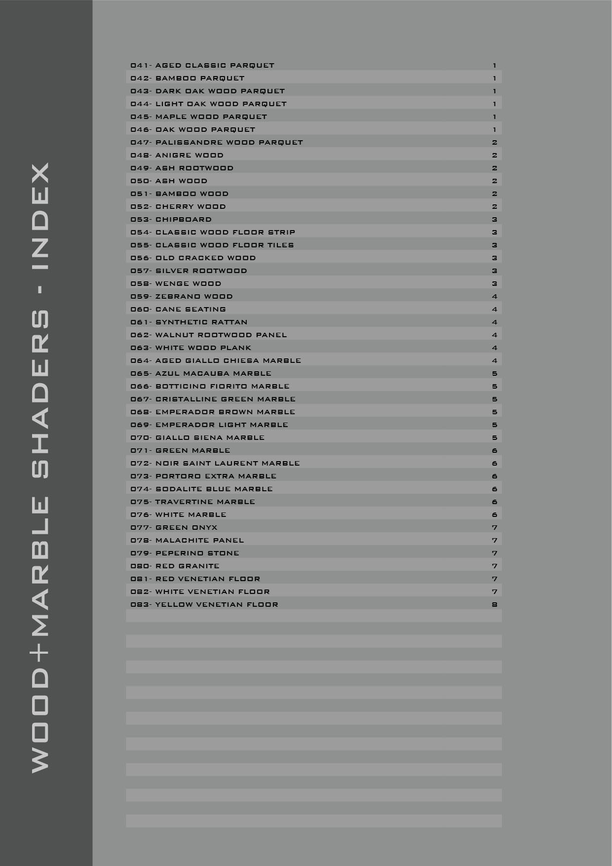 Shaders for VrayforC4D - Bundle 02 Marble and Wood 3D model_1