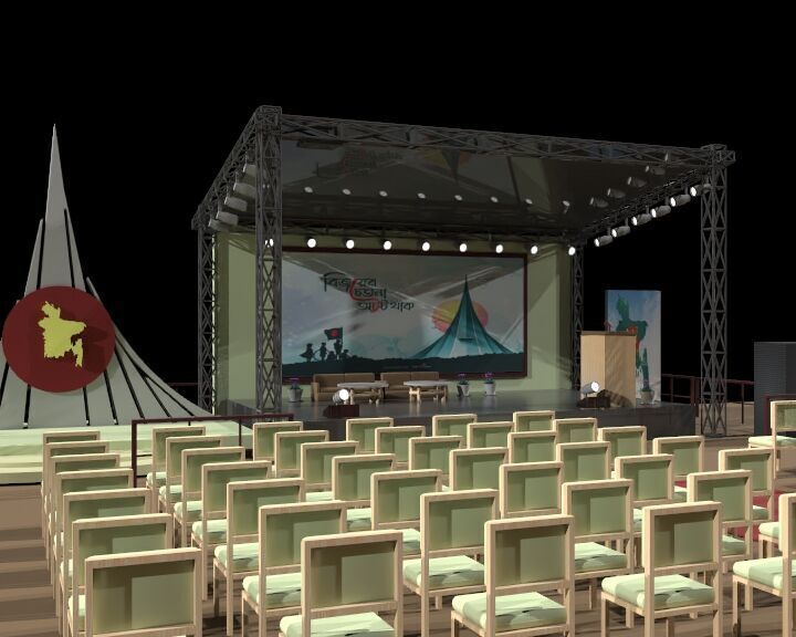 Outdoor Stage Model  3D model_3