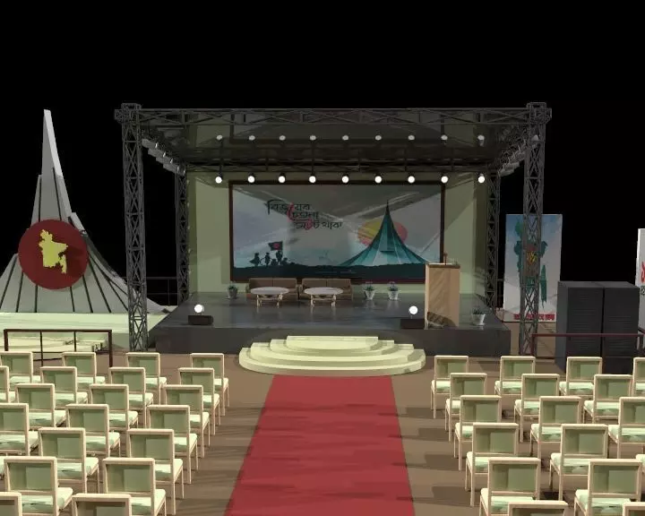 Outdoor Stage Model  3D model_0