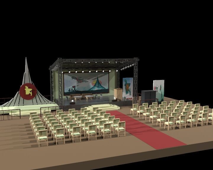 Outdoor Stage Model  3D model_4