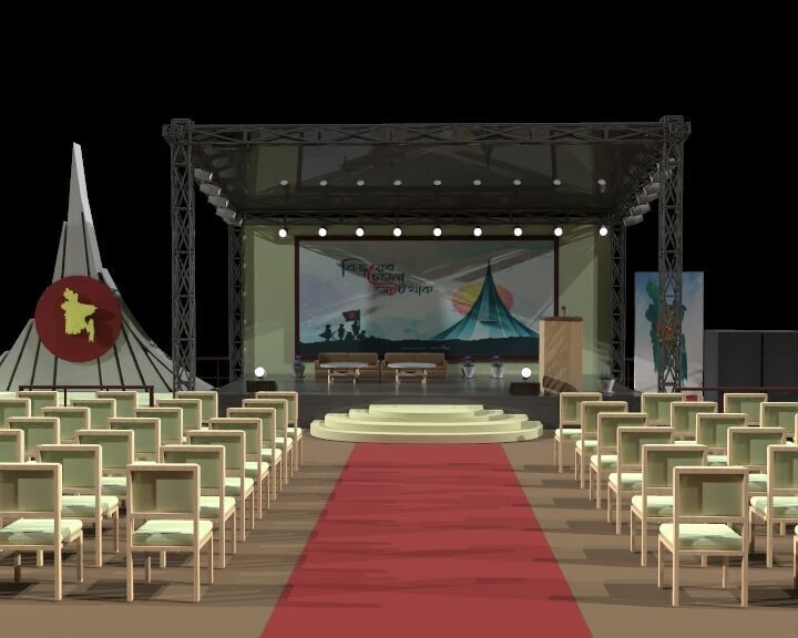 Outdoor Stage Model  3D model_7