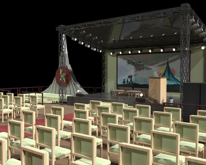 Outdoor Stage Model  3D model_2