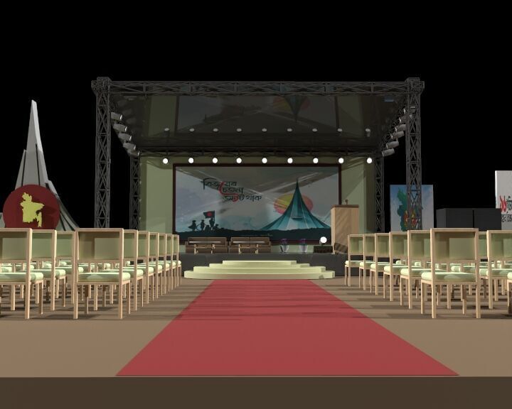 Outdoor Stage Model  3D model_8