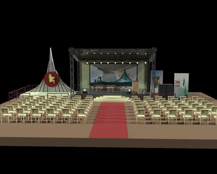 Outdoor Stage Model  3D model_5