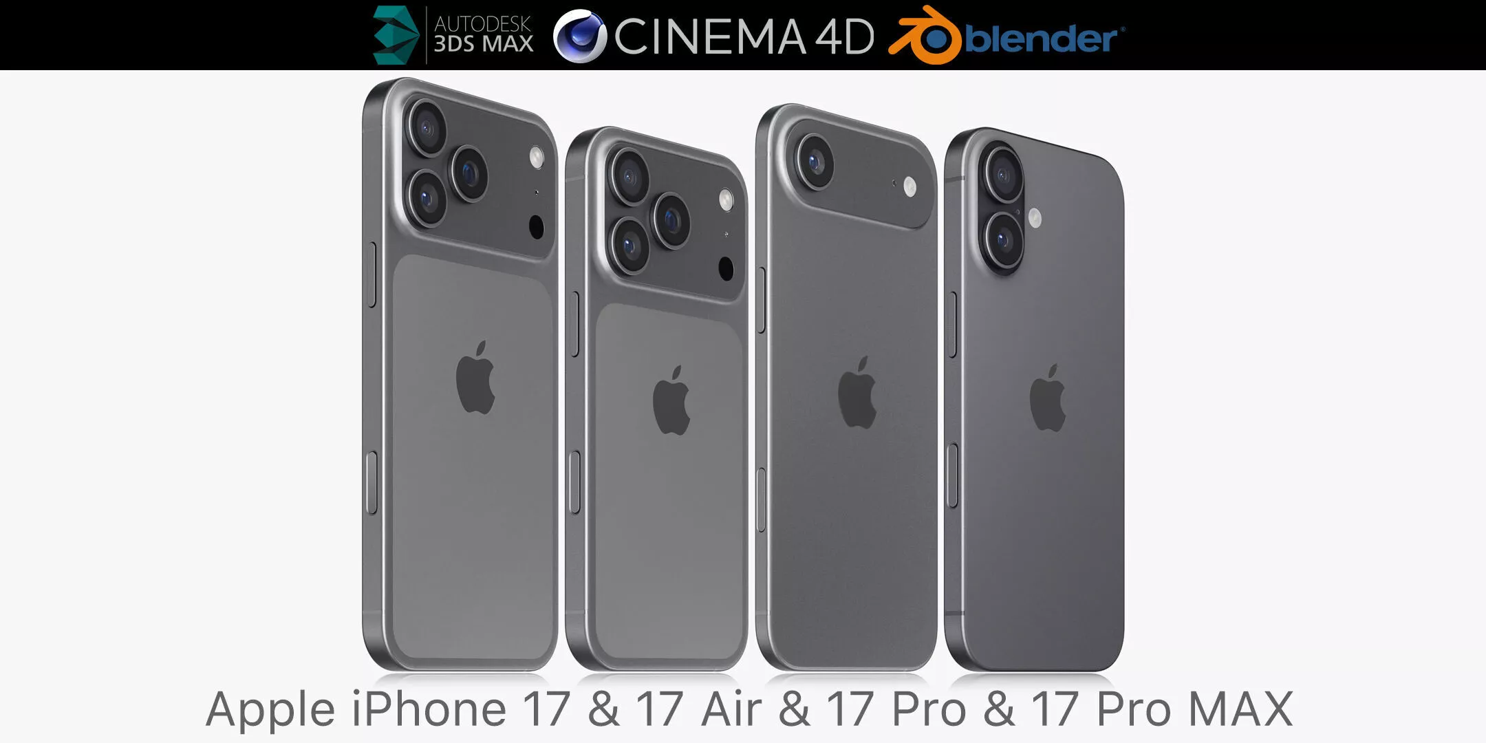 Apple iPhone 17 collection v2 3D model