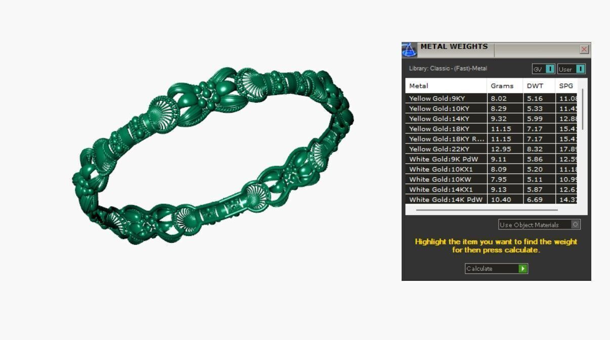 Indian Traditional Bracelets 3D print model_5
