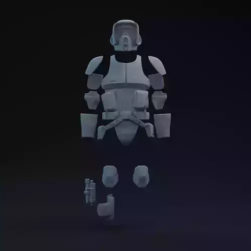 RotJ Scout Trooper One-Twelfth Scale Printable Kit