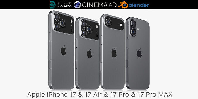 Apple iPhone 17 collection v3 3D model