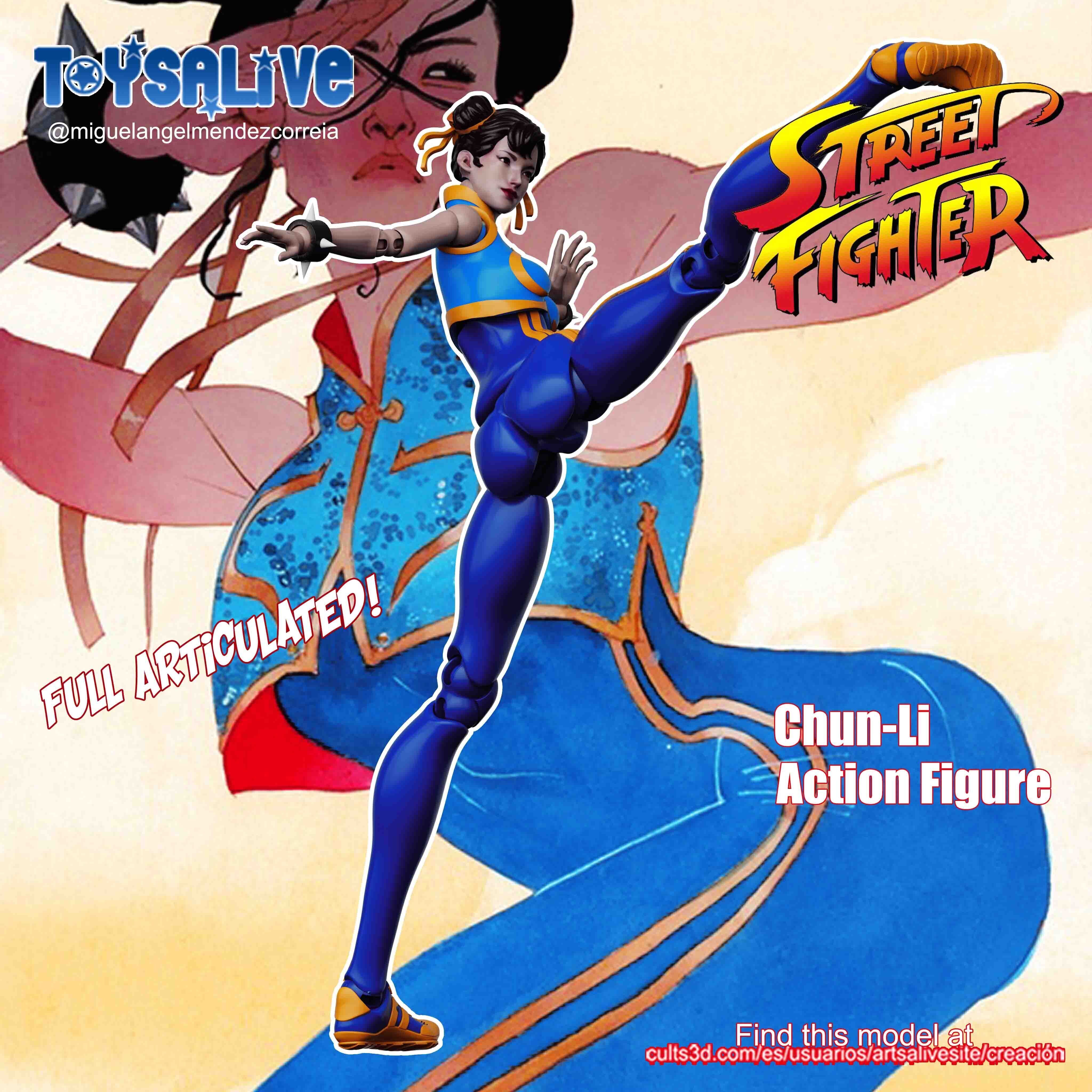 Chun Li Action Figure 3D print model_1