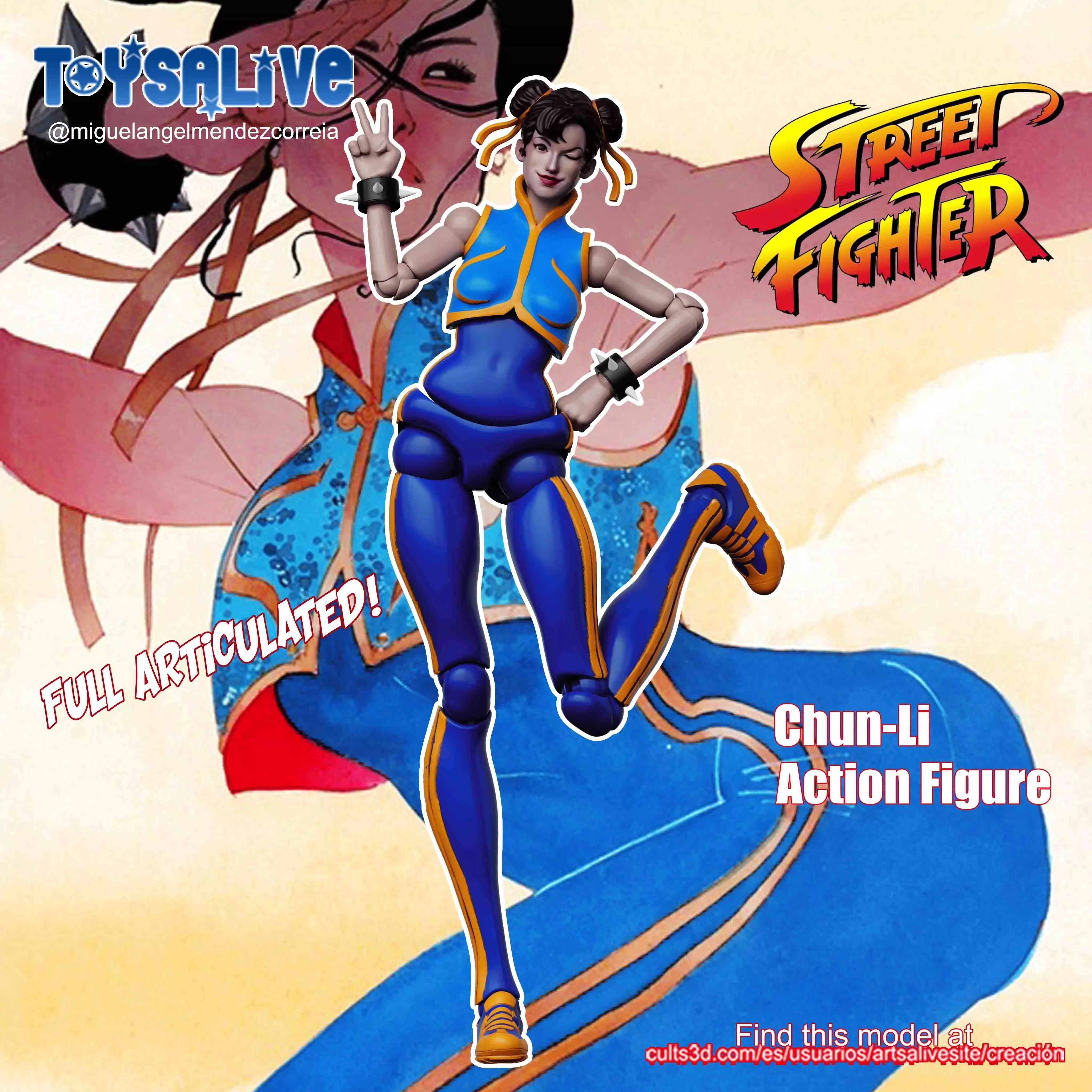 Chun Li Action Figure 3D print model_0