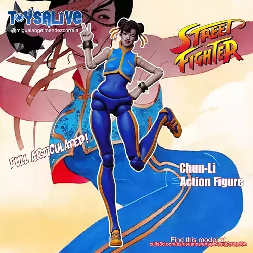Chun Li Action Figure 3D print model