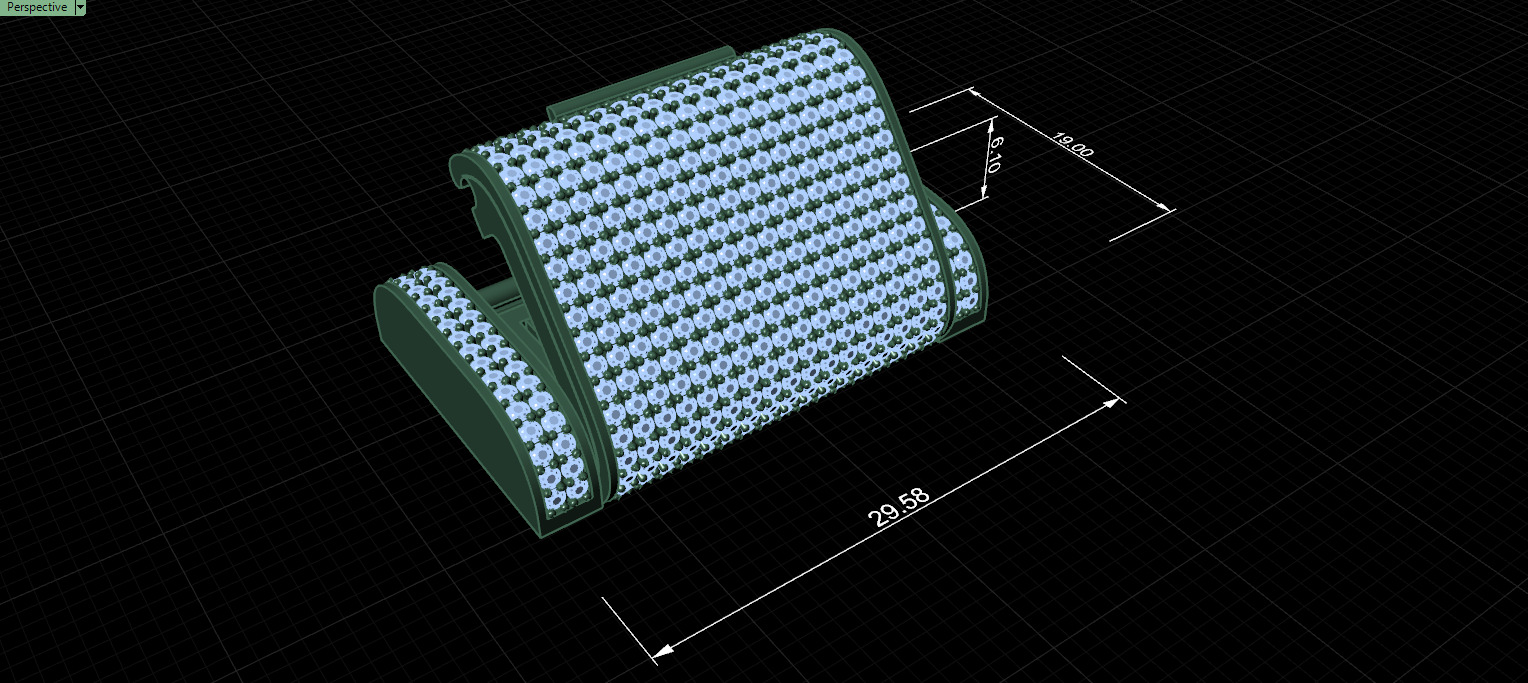 FULL LOCK BOX 18mm Wide CUBAN Link Chain - SOLID 3D print model_35