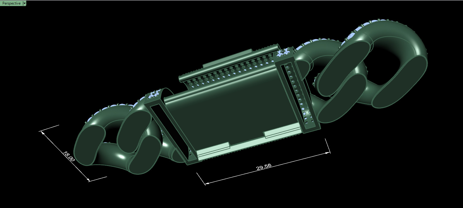 FULL LOCK BOX 18mm Wide CUBAN Link Chain - SOLID 3D print model_28