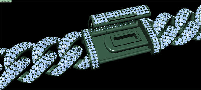 FULL LOCK BOX 18mm Wide CUBAN Link Chain - SOLID 3D print model