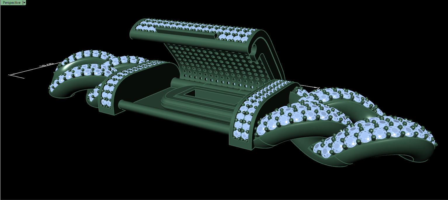 FULL LOCK BOX 18mm Wide CUBAN Link Chain - SOLID 3D print model_29