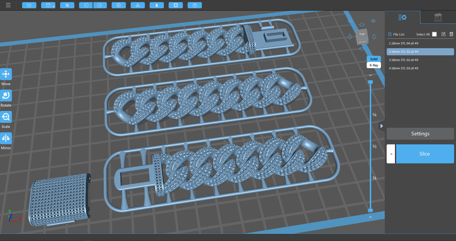 FULL LOCK BOX 18mm Wide CUBAN Link Chain - SOLID 3D print model_36