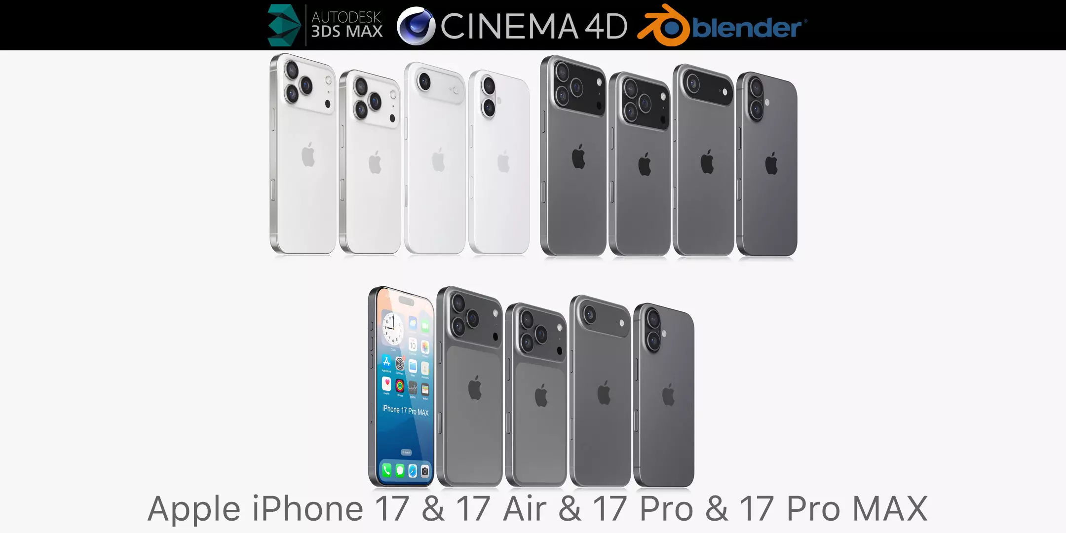 Apple iPhone 17 collection v1 v2 v3 3D model_0
