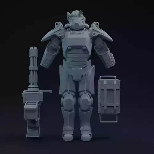 T-45 F3 NV Power Armor One-Twelfth Scale Printable Kit