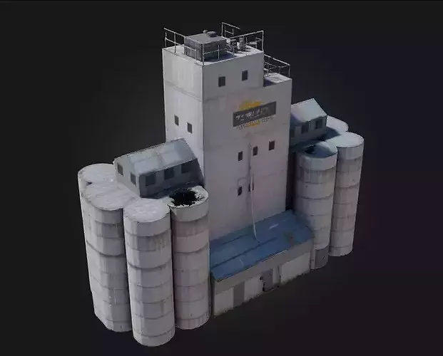 Grain Silo Complex  Industrial Backbone of Rural Infrastructure 3D model 5